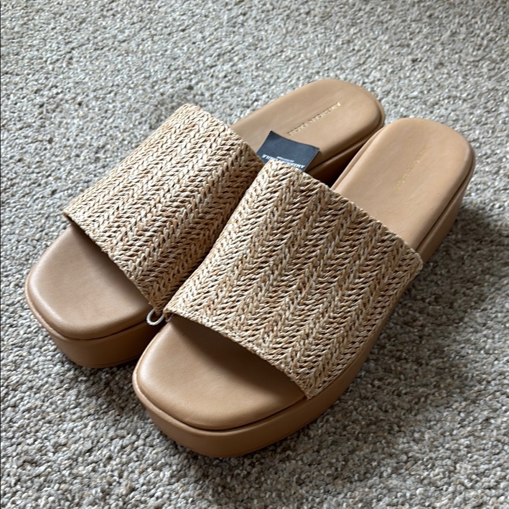 Tan Slide Sandals
